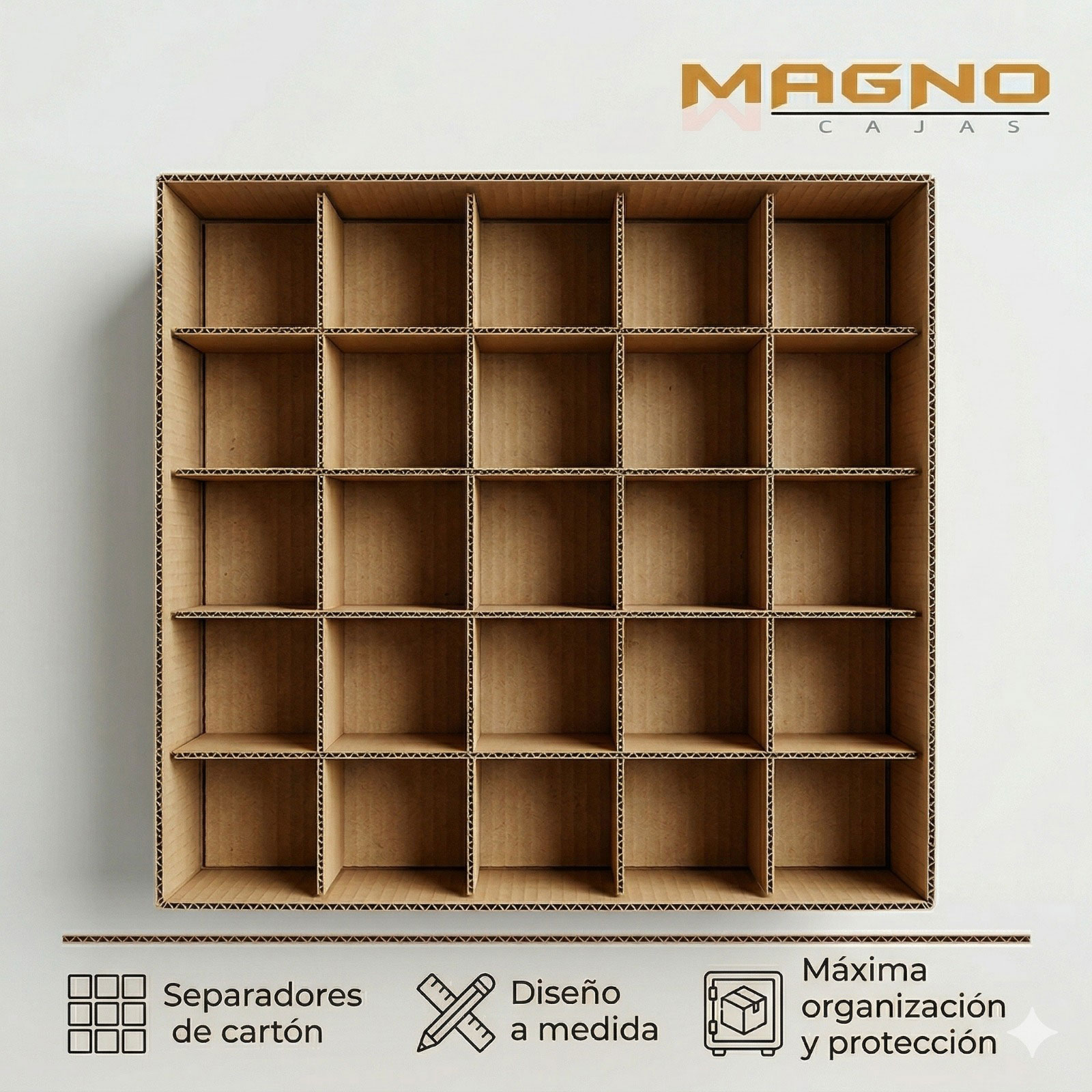 separadores para caja corrugado sencillo